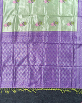 SC2841 - Tissue Silver Zari Meena Butta
